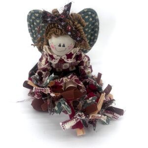 TLToys Rag Doll Angel Wall Hanger Cottage Core Farmhouse VTG Folk Art